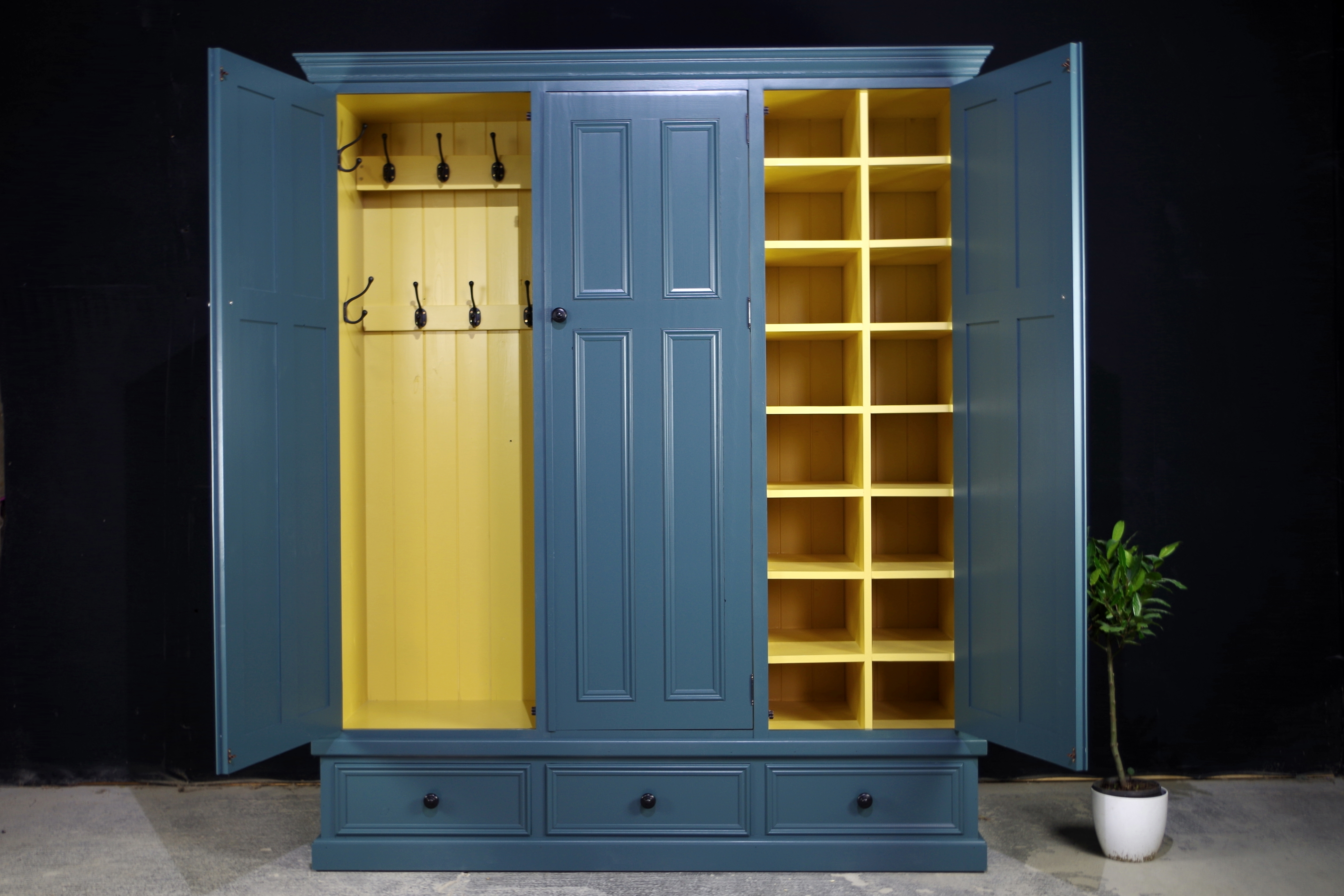 Entrance Hall Cupboards Custom Wardrobes Painted Vintage