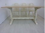 Picture of 5ft Solid Oak Bench Farmhouse Table and 6 Wheelback Chairs