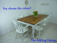 Picture of 7ft Pine Farmhouse Table and 8 Chairs