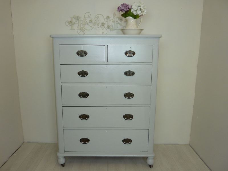 Antique Tall Chest Of Drawers Painted Vintage Antique Farmhouse