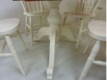Picture of Pine Round Pedestal Table and 4 Farmhouse Chairs