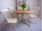Picture of Pine Round Pedestal Table and 4 Farmhouse Chairs