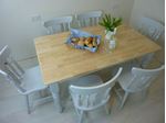Picture of 5ft  Farmhouse Table and 6 Fiddleback Chairs