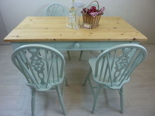 Picture of Pine Farmhouse Table and 4 Wheelback Chairs