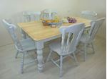 Picture of 6ft Solid Wood Farmhouse Table and 6 Chairs