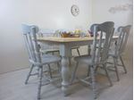 Picture of 6ft Solid Wood Farmhouse Table and 6 Chairs