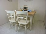 Picture of Pine Farmhouse Table and 4 Oxford Bar Back Chairs