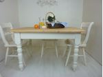 Picture of Pine Farmhouse Table and 4 Oxford Bar Back Chairs