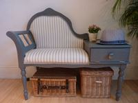 Picture of Vintage Seat With Small Side Table Attached