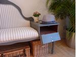 Picture of Vintage Seat With Small Side Table Attached