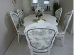 Picture of French Style Table With 6 Upholstered Chairs