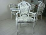Picture of French Style Table With 6 Upholstered Chairs