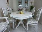 Picture of French Style Table With 6 Upholstered Chairs
