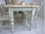 Picture of Pine Farmhouse Table and 4 Spindle Back Chairs