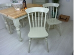 Picture of Pine Farmhouse Table and 4 Spindle Back Chairs
