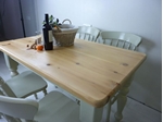 Picture of Pine Farmhouse Table and 4 Spindle Back Chairs
