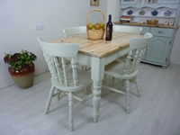 Picture of Pine Farmhouse Table and 4 Chairs in Aran