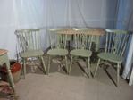 Picture of Victorian Pine Farmhouse Table and 4 Chairs