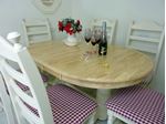 Picture of Grand Dining Table With 6 Large Upholstered Chairs
