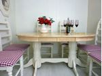 Picture of Grand Dining Table With 6 Large Upholstered Chairs
