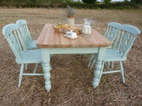 Picture of Pine Farmhouse Table and 4 Fiddleback Chairs
