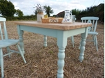 Picture of Pine Farmhouse Table and 4 Fiddleback Chairs