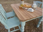 Picture of Pine Farmhouse Table and 4 Fiddleback Chairs