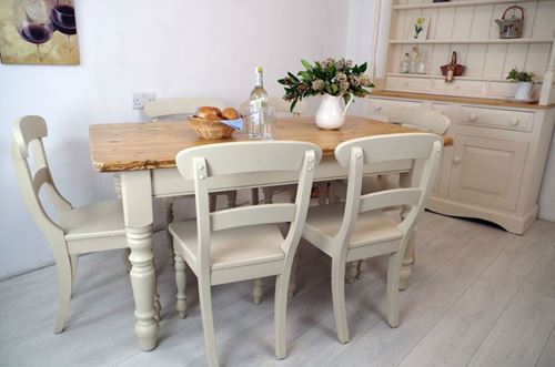 Picture of Pine Table with 6 Beech Chairs
