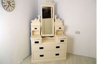 Picture of Antique Victorian Dressing Table with Tall Mirror