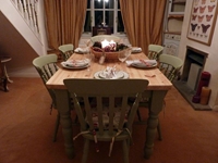 Picture of Pine Farmhouse Kitchen Table With 6 Chairs