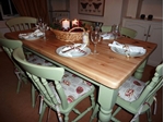 Picture of Pine Farmhouse Kitchen Table With 6 Chairs