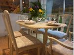 Picture of Shabby Chic Extending Dining Table with 6 Chairs