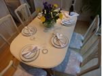Picture of Shabby Chic Extending Dining Table with 6 Chairs