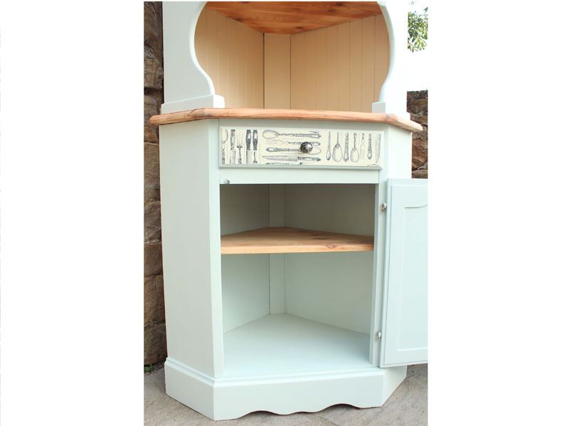 Corner Pine Dresser Shabby Chic Style Painted Vintage Antique