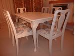 Picture of Shabby Chic Extendable Dining Table with 6 Chairs