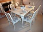 Picture of Shabby Chic Extendable Dining Table with 6 Chairs