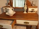 Picture of Antique Pine Dressing Table with stool