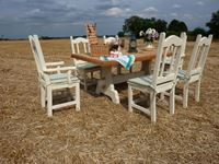 Picture of Huge Rustic Outdoor Dining Set