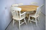 Picture of Extended Oval Pine Pedestal Table and 6 Beech Chairs