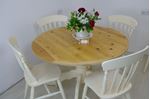 Picture of Extended Oval Pine Pedestal Table and 6 Beech Chairs