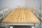 Picture of Pine 6ft Farmhouse Table and 8 Beech Oxford Bar Back Chairs