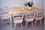Picture of Pine 6ft Farmhouse Table and 8 Beech Oxford Bar Back Chairs