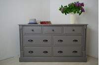 Picture of Wide 7 drawer Pine Chest.
