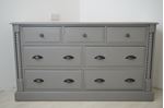 Picture of Wide 7 drawer Pine Chest.