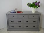 Picture of Wide 7 drawer Pine Chest.