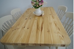 Picture of Pine Farmhouse Table and 6 Beech Slat Back Chairs