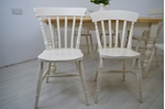 Picture of Pine Farmhouse Table and 6 Beech Slat Back Chairs