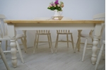 Picture of Pine Farmhouse Table and 6 Beech Slat Back Chairs