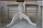 Picture of Oval pine pedestal table and 6 beech ladder backed chairs 