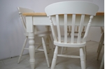 Picture of Six foot long Pine Farmhouse Table with 6 Beech Slat Back Chairs